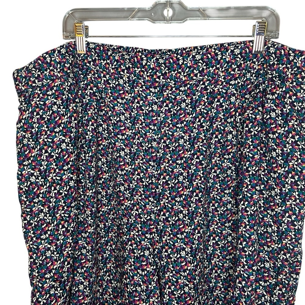 Vintage Maggie McNaughton Floral Culotte Shorts Blue Multicolor 28W - Picture 4 of 10